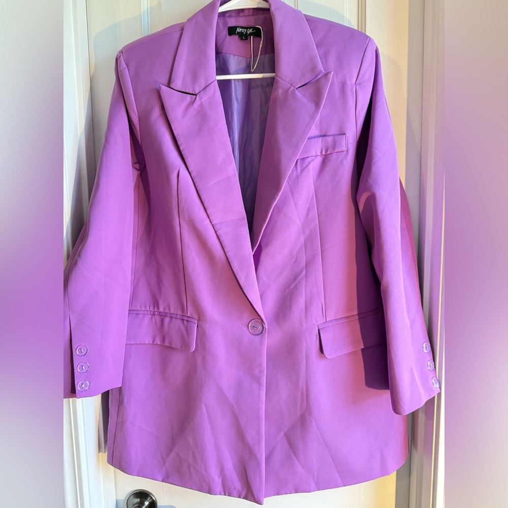 Nasty Gal Purple Women's Blazer